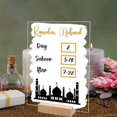 Reusable Acrylic Ramadan Calendar