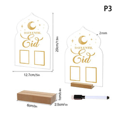 Reusable Acrylic Ramadan Calendar Board